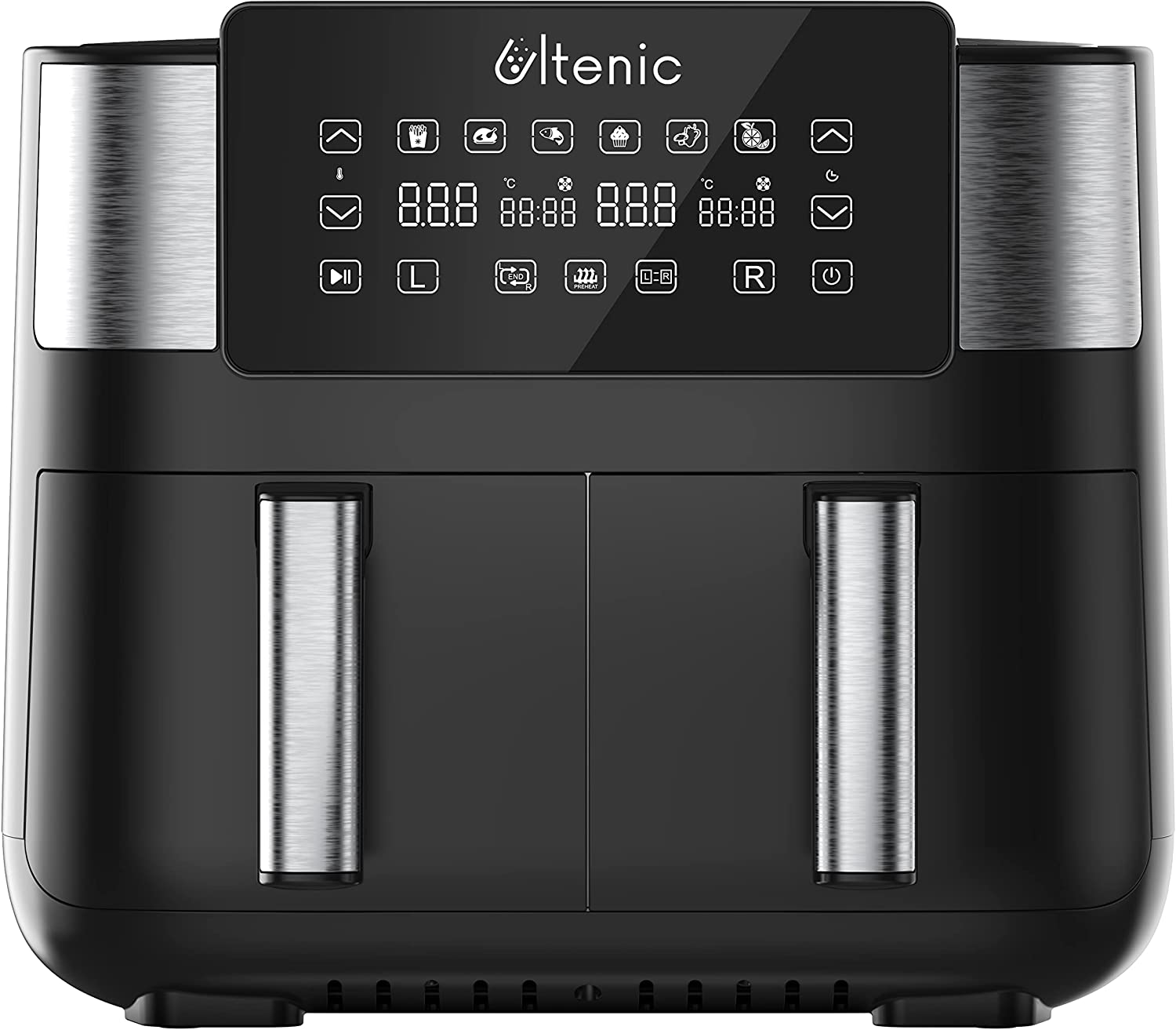 Friggitrice Ad Aria Calda Oyajia 8L – 10 Programmi Touch, Finestra LED, Doppia Vaschetta – 2200W - 5