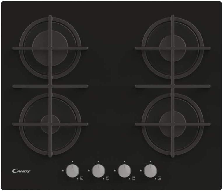 Piano Cottura A Gas Candy - 4 Fuochi, Vetro Temperato Nero, 60x51cm - Foto 7