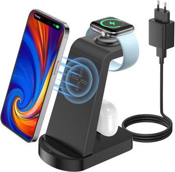 Caricatore Wireless 35W Ultra Veloce – Pack Da 2 Con Cavi USB-C – Compatibile Con IPhone 17/16/15/14/13/12 E Galaxy S25/S24/S23, Pixel 9/8 Pro - 5