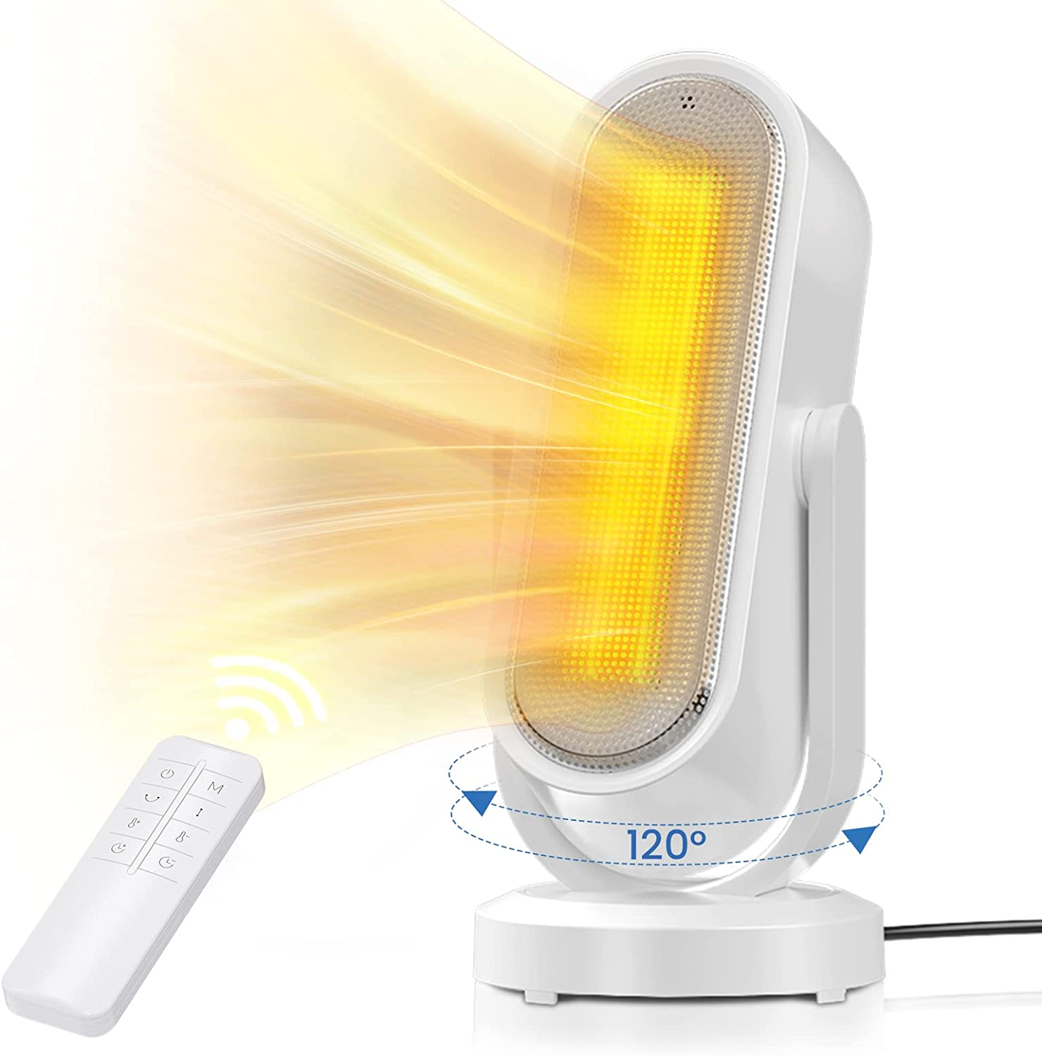 Termoventilatore Ceramica 2000W - Oscillante, Telecomando, Silenzioso, Sicuro - Foto 7