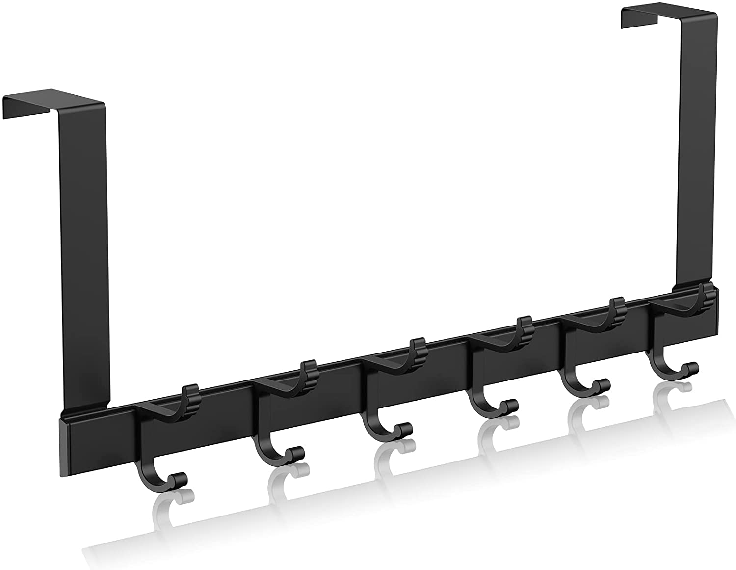 Appendiabiti estensibile in acciaio inox con ganci per porta per camera da letto e interni, 6