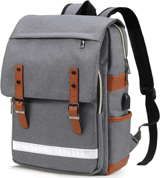 Seemeroad Zaino in Tela Vintage, Zaino Leggero e Casual, per Laptop, per la Scuola, da Viaggio, per Uomo Donna (Army Green