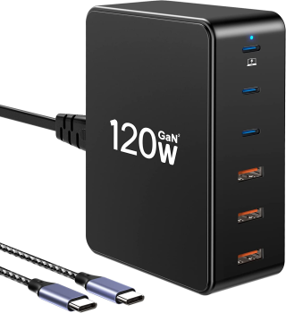 JZK Stazione Di Ricarica USB 10 Porte 60W/12A | Caricabatterie Multiplo Da Tavolo Con Alimentatore