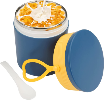 Tazza Cereali Acciaio Inox 600ml - Portatile, A Prova Di Perdite - 2