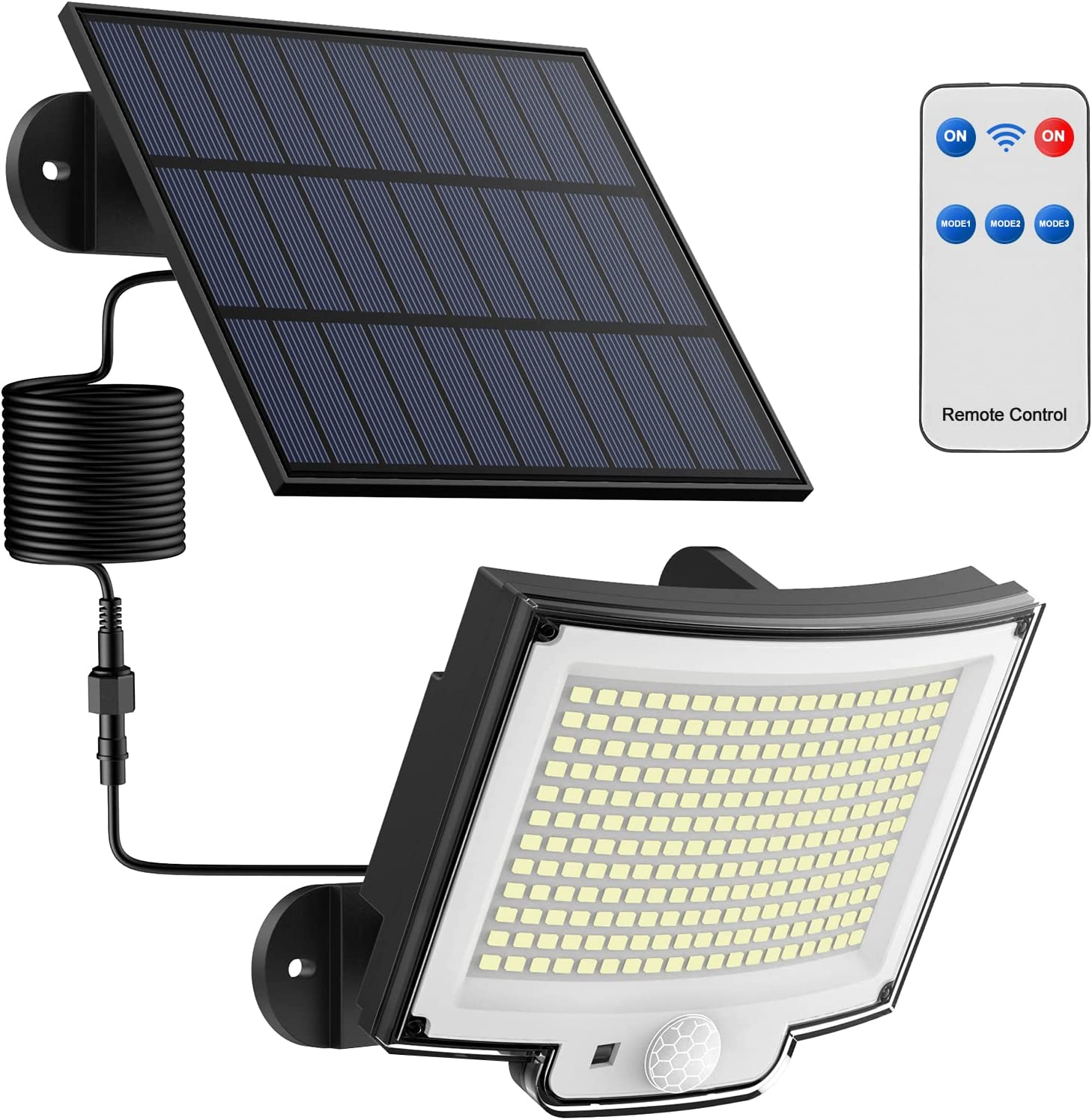 FREMON Faro LED Solare Da Esterno – 1200 Lumen, Telecomando, Timer E Pannello Da 10000mAh