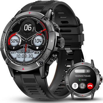 Smartwatch Uomo Militare IP67 | Orologio Bluetooth Con Chiamate, Musica E Monitoraggio Salute - Foto 9