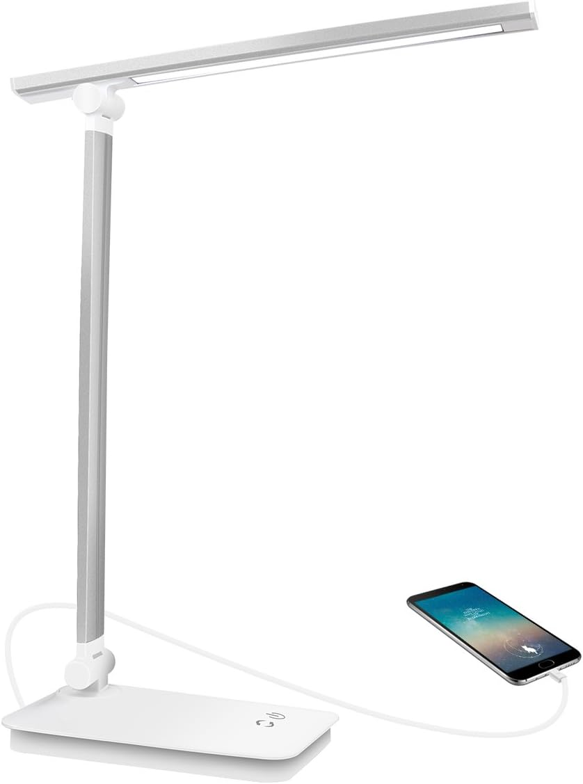 Lampada da tavolo ricaricabile senza fili, lampada da scrivania a LED da 3600 mAh, design in